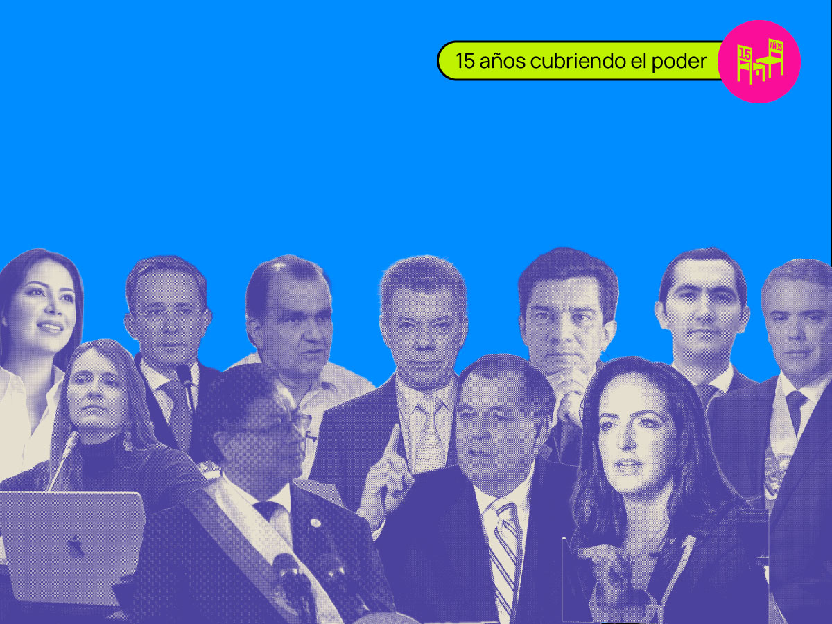 Portada con imágenes de pollíticos colombianos.