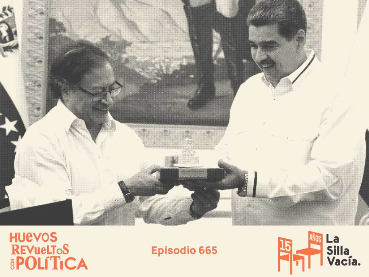 Gustavo Petro, presidente de Colombia y Nicolás Maduro, dictador de Venezuela.