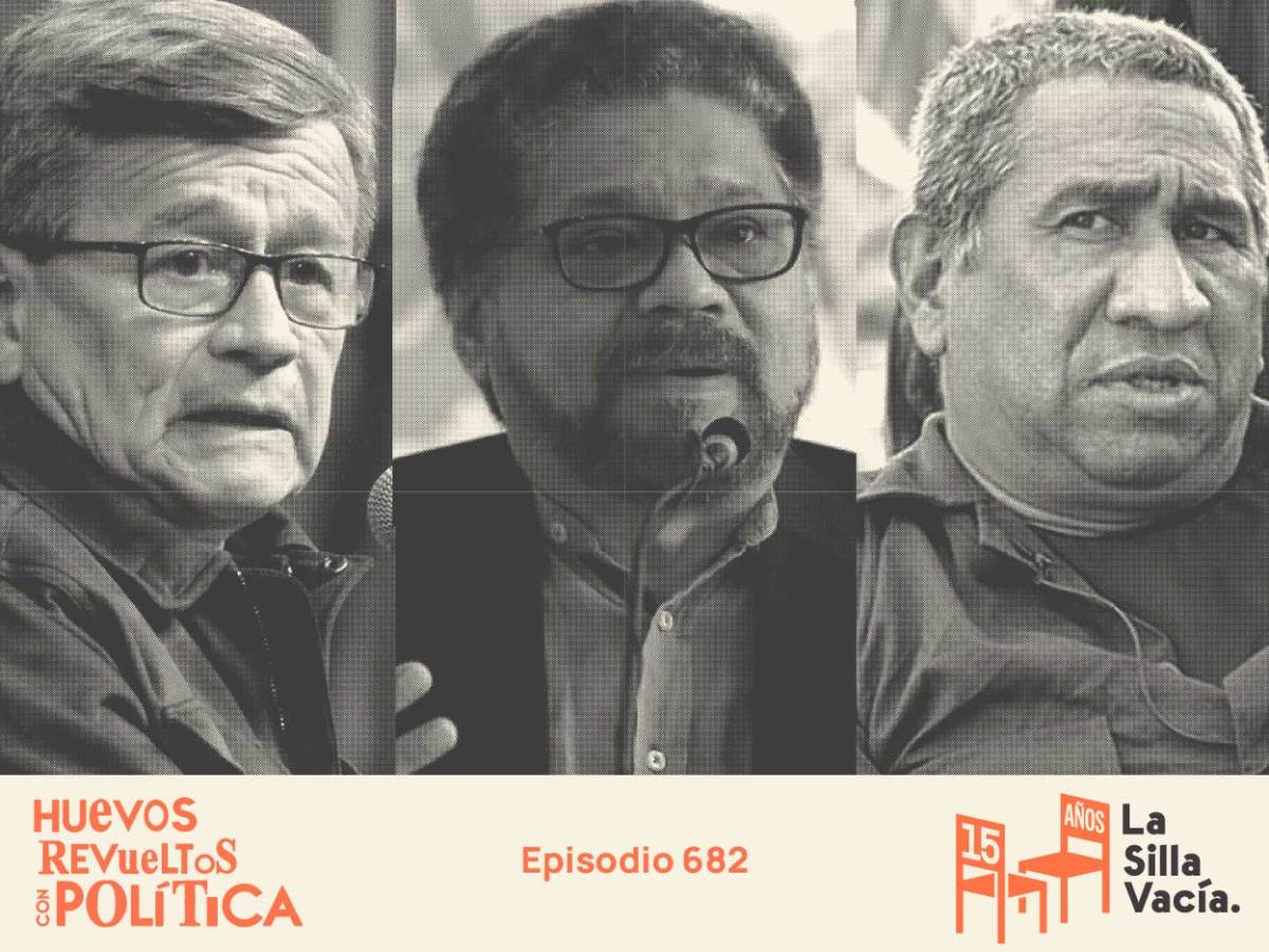 Pablo Beltrán, negociador del ELN; Iván Marquéz, desidente Farc; "HH", comandante Comuneros del Sur.