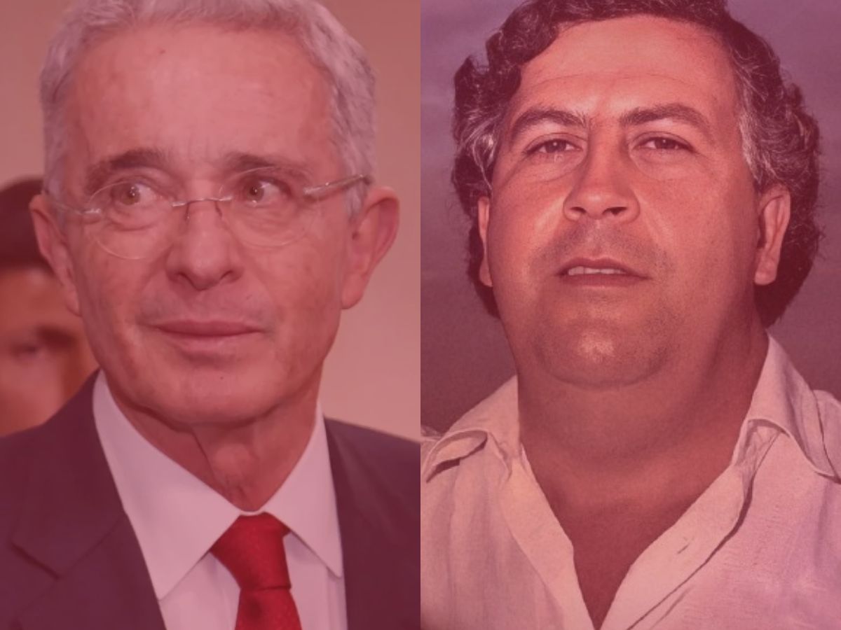 Expresidente Álvaro Uribe y Pablo Escobar.