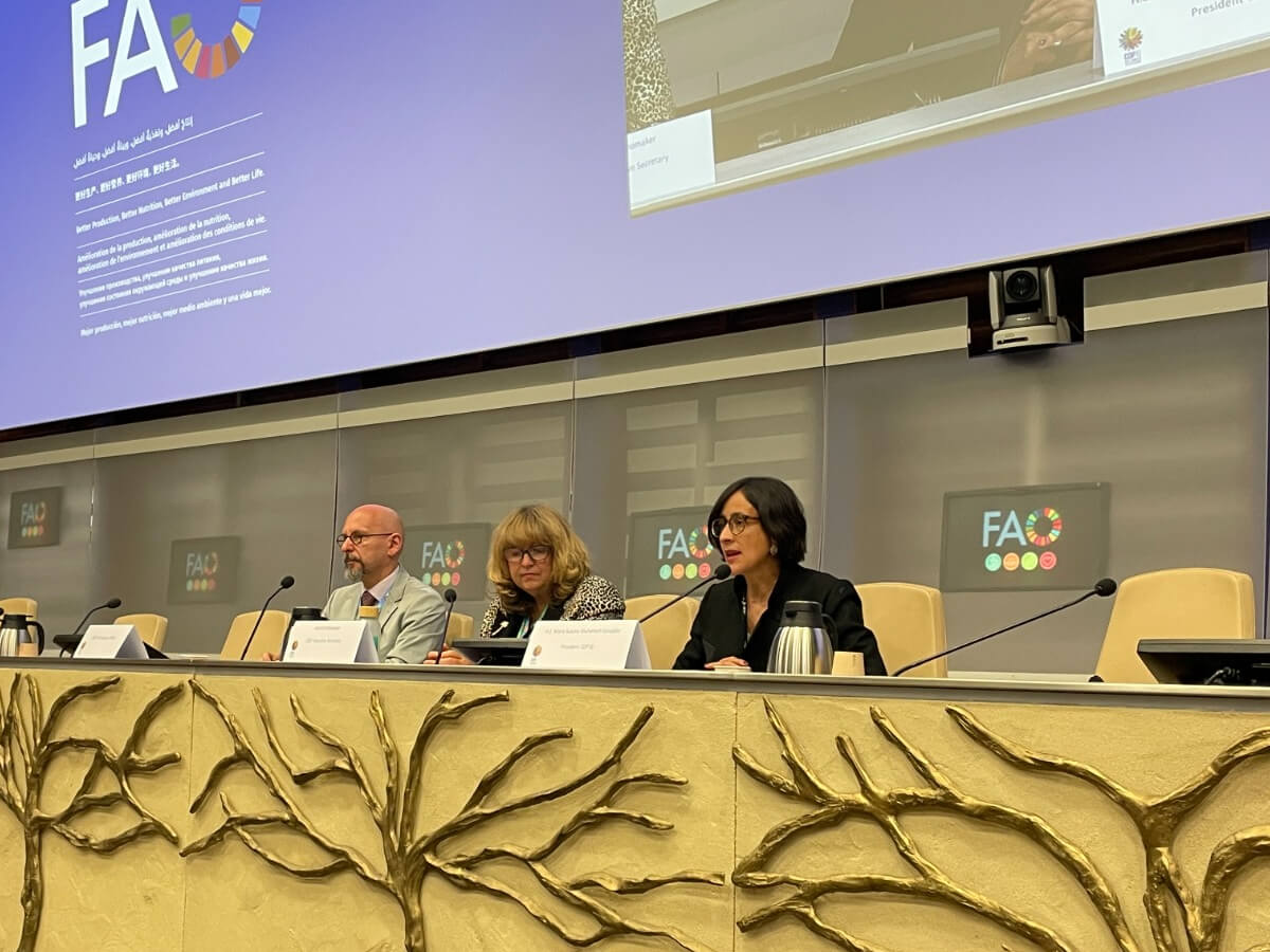 Ministra de Ambiente en conferencia al inicio de cop16 en Roma